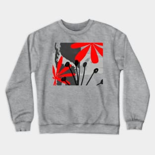 Red, Grey and Black Abstract Crewneck Sweatshirt